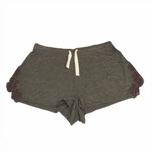 Anthropologie Eloise Gray Pajama Shorts Large New